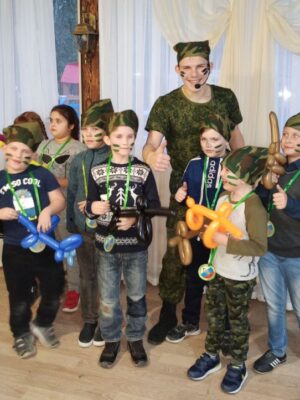 Военная вечеринка для детей с аниматорами в Ейске